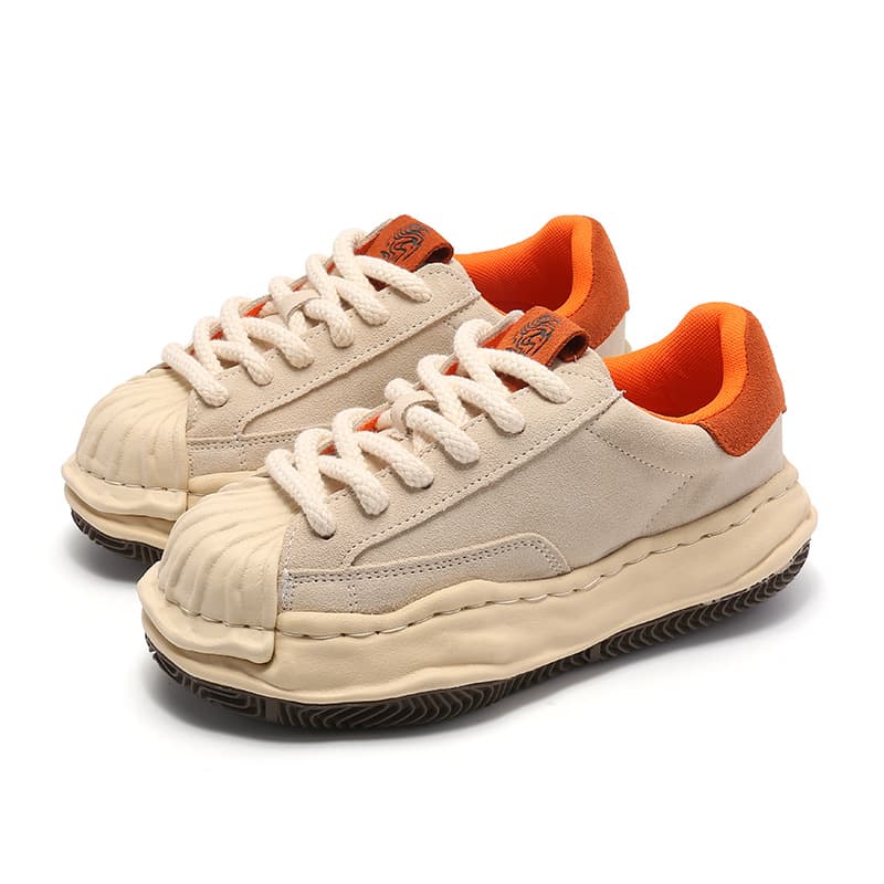 KaaiBook Mihara Yasuhiro Color-Block Shell Toe Dissolving Shoes Niche Retro Versatile Thick Sole Height-Increasing Unisex Sneakers