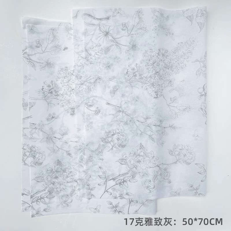 Southern French Style Tissue Paper Printed Pattern Copy Paper Wrapping Paper Gift Box Inner Lining Wrap Scarf French Vintage Souvenir