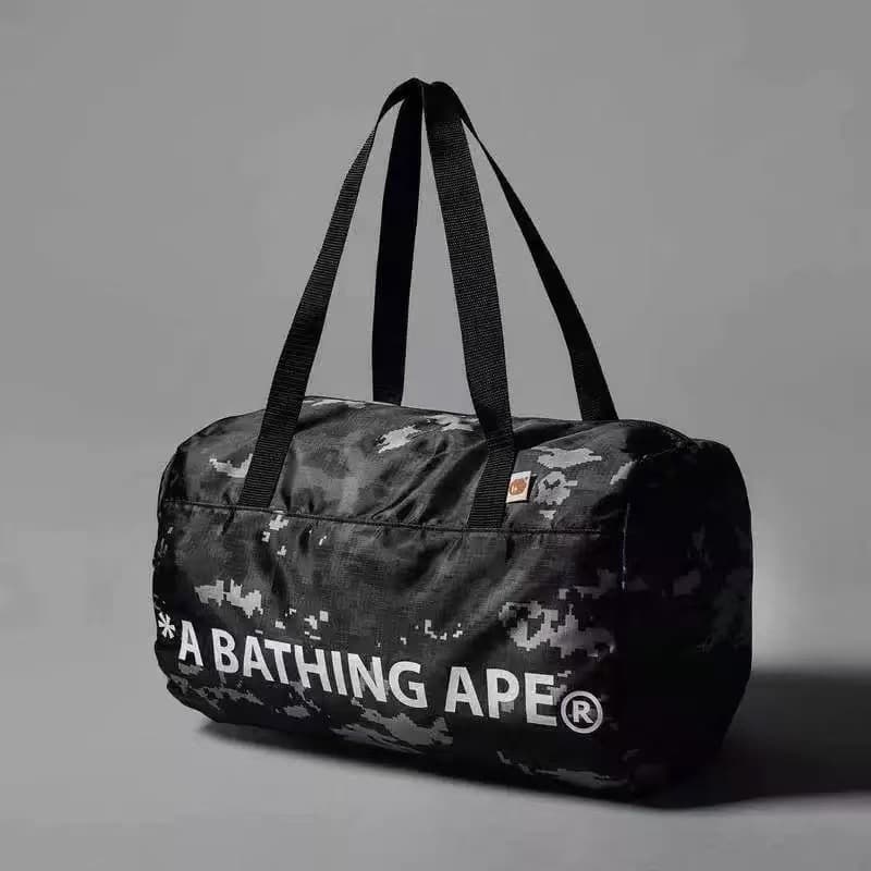 Bape New Style Plaid Camouflage Single-Shoulder Trendy New Handbag Travel Bag Luggage Bag Swimming Gym Bag