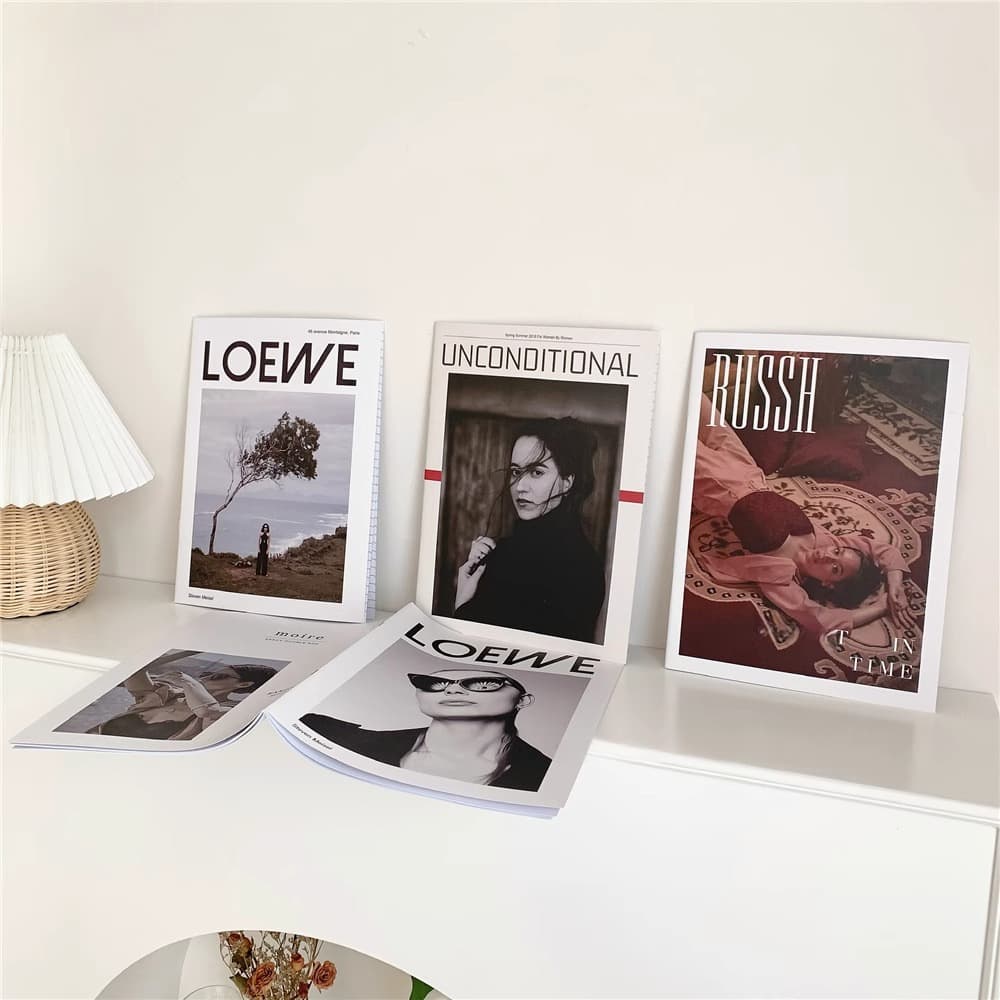 Ins-Style Photography Magazine Cover Series Thick Notebook Prop Book for Model Styling and Photo Decoration