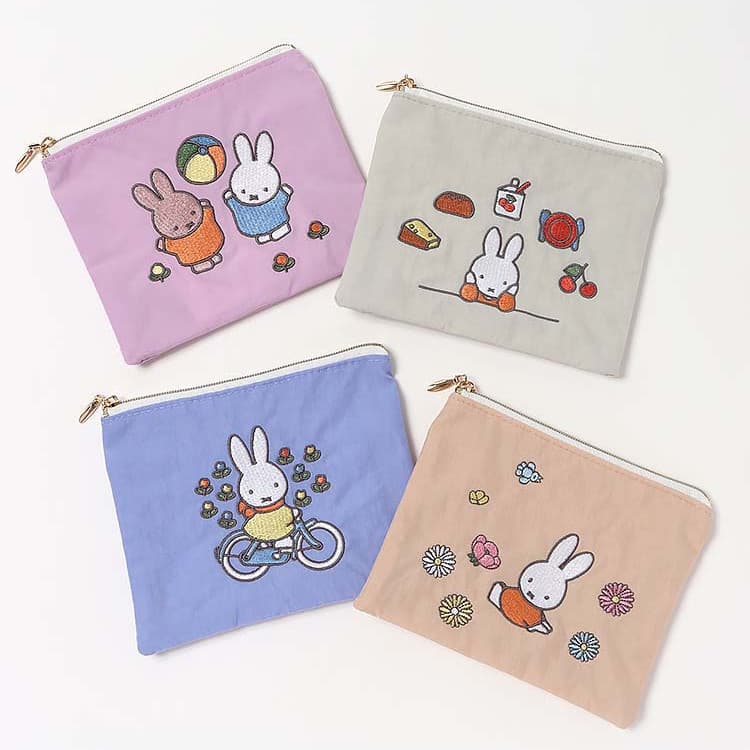 Miffy cartoon embroidered rabbit coin purse cute portable cosmetic bag storage bag women's mini small bag