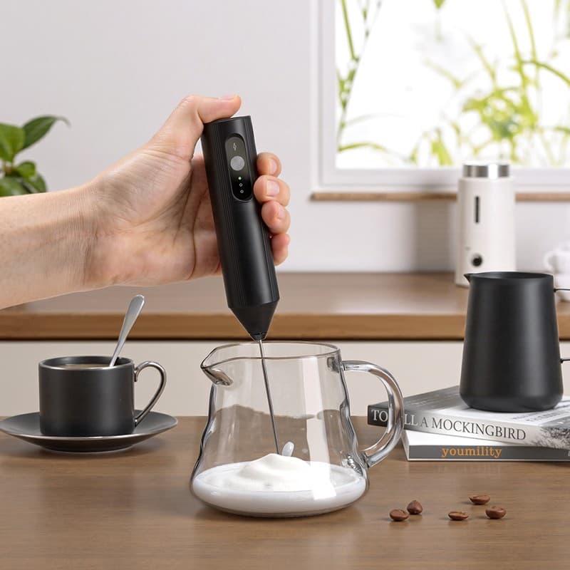 Electric Coffee Frother Matcha Home Egg Beater Dual Spring Stirrer Frother Cream Whisk Baking