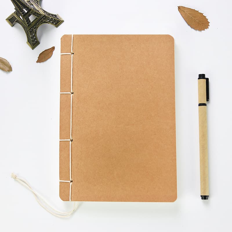 B5/A5 Handmade Vintage Kraft Paper Blank Inner Page Antique Sketch Notebook
