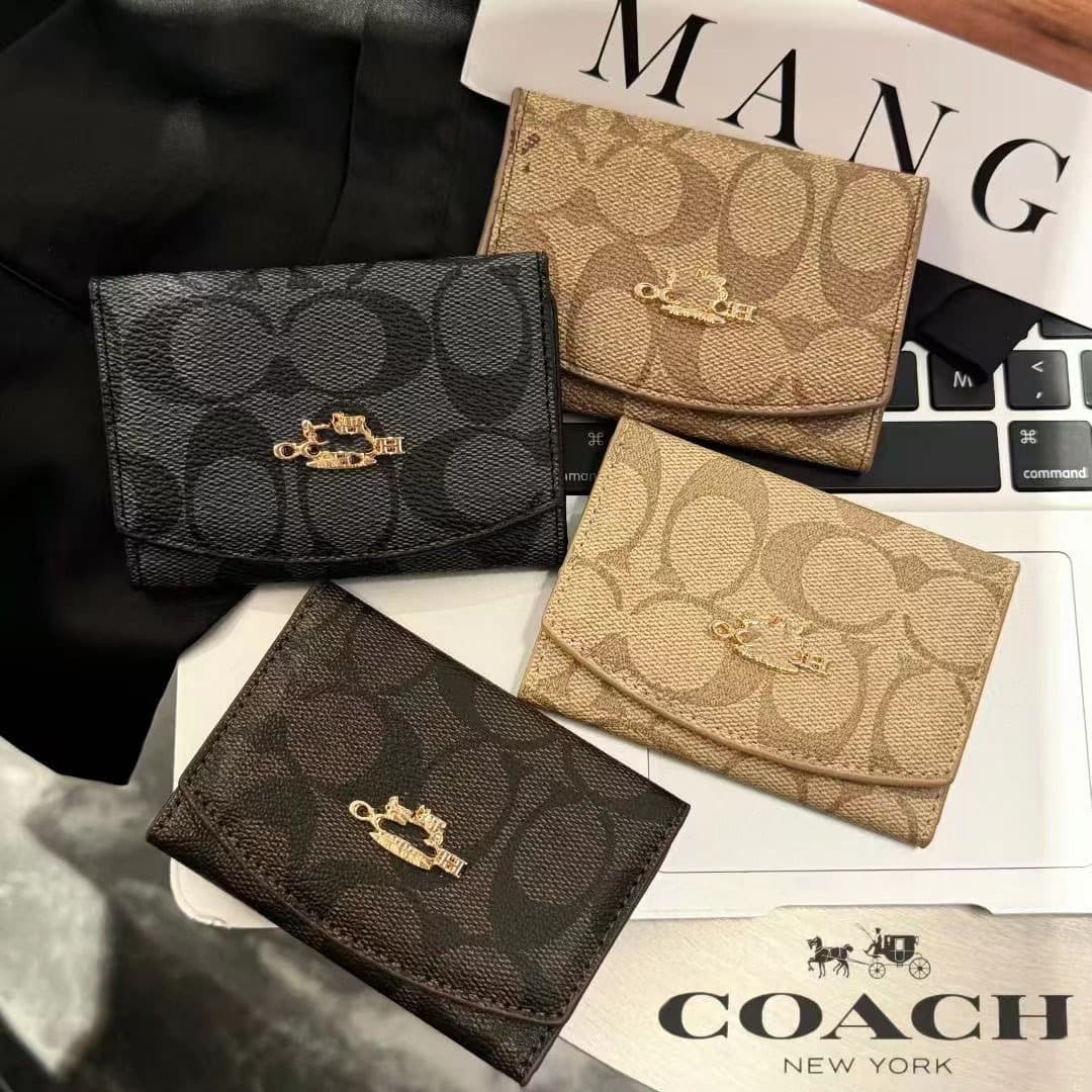 Factory Direct Wholesale Luxury Card Holder Card Case Multi-Slot Trifold Wallet Cross-Border European and American Style Small Fragrance Wallet