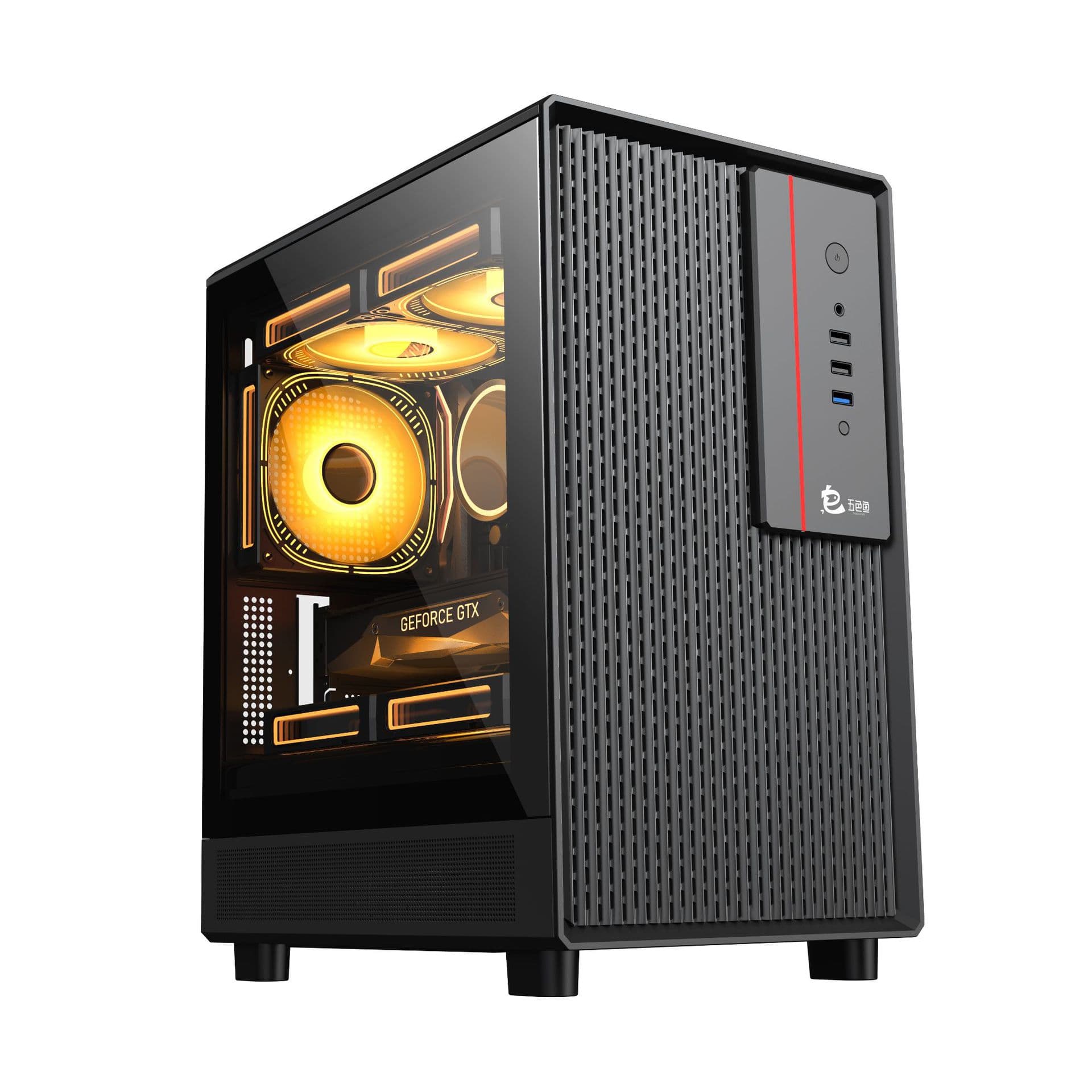 Extraordinary Master Xuanwu side-through computer desktop MATX motherboard wide-body backline game chassis cross-border black and white