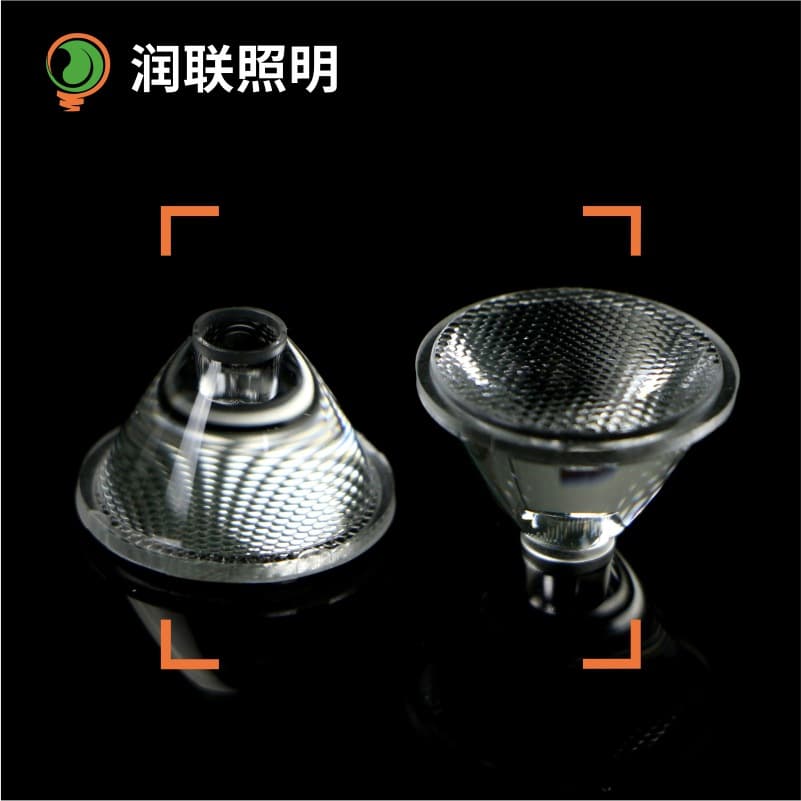 Flashlight lens diameter 21mm, angle 25 degrees, non-macular, small size flashlight bicycle light lens
