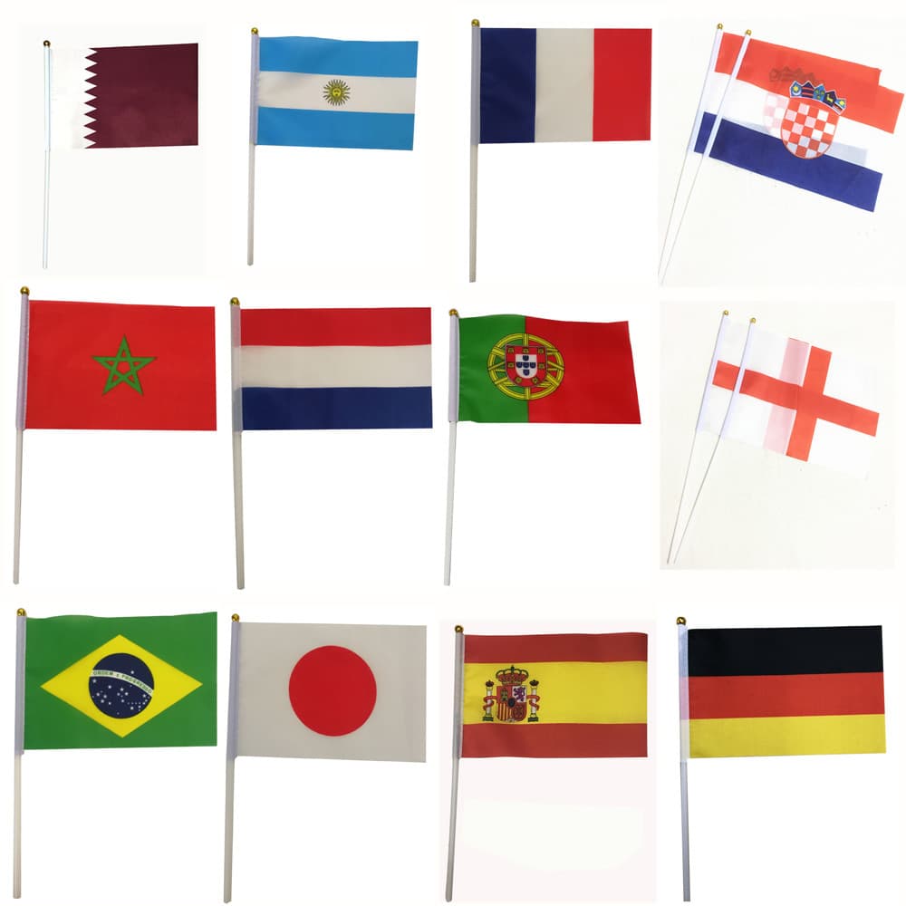 2026 US-Canada-Mexico World Cup Flag Spot No. 8 14x21 US-Canada-Mexico World Cup Fans Hand-waving Flag