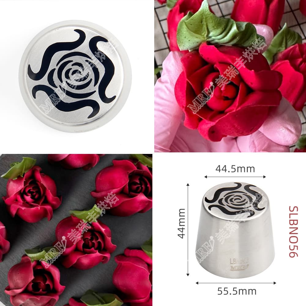 SL56-Extra Large Russian Flower Mouth Rose Valentine’s Day Handmade DIY Bean Paste Marshmallow Squeezing Flower Mouth