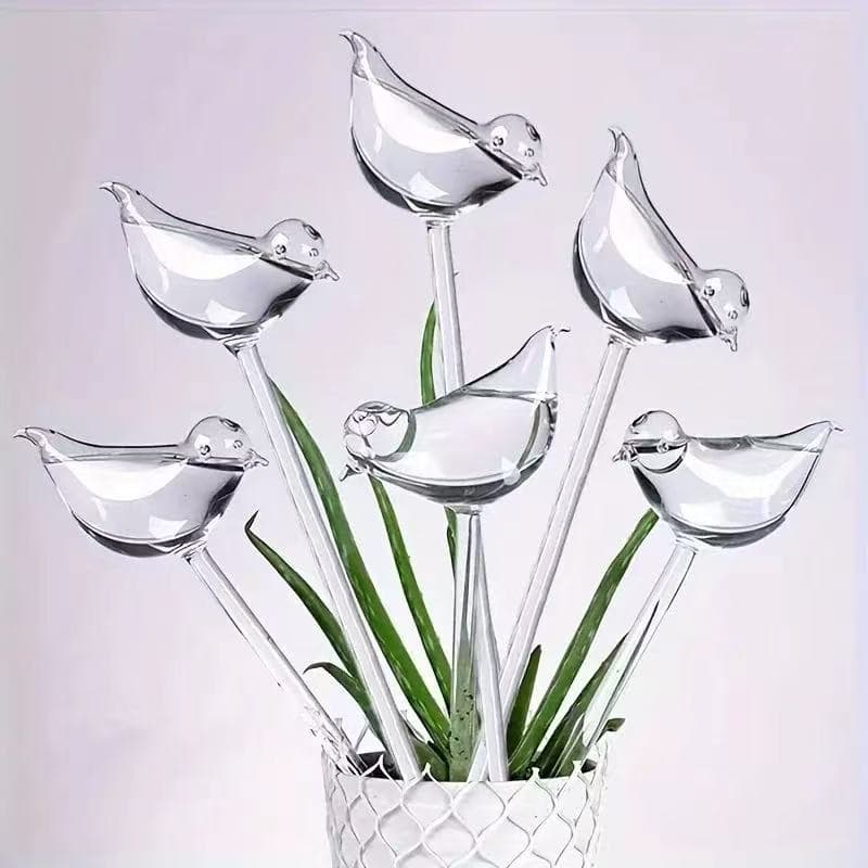 Imitation glass bird automatic flower watering device lazy watering device travel dripper lazy watering device round flower watering device