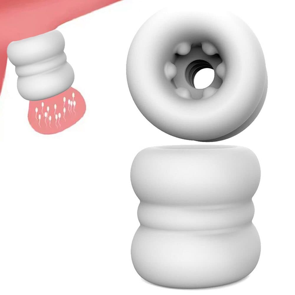 Male Soft Silicone Cock Ring with Ball Stretcher, Sex Toy for Bondage, Teasing, Training, Scrotum and Penis Ring for Endurance, Sheep Eye Ring
