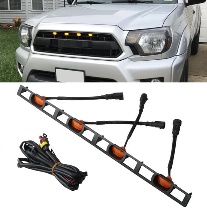 Suitable for 12-15 Tacoma Modified Toyota Tacoma TRD Grille LED Small Yellow Light