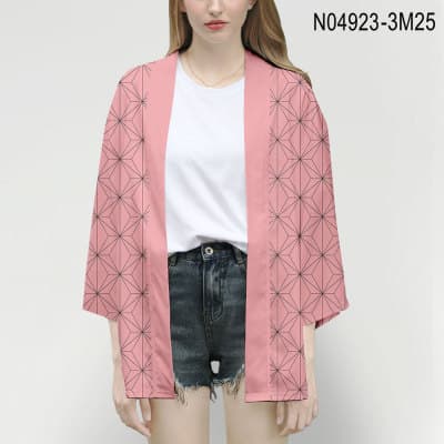 Demon Slayer Adult Kids Tanjiro Nezuko Print Haori Cape Cosplay