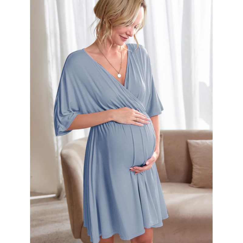 2026 New Cross-border Drop Shipping Soft 3-in-1 Maternity/Labor & Delivery Hospital Gown