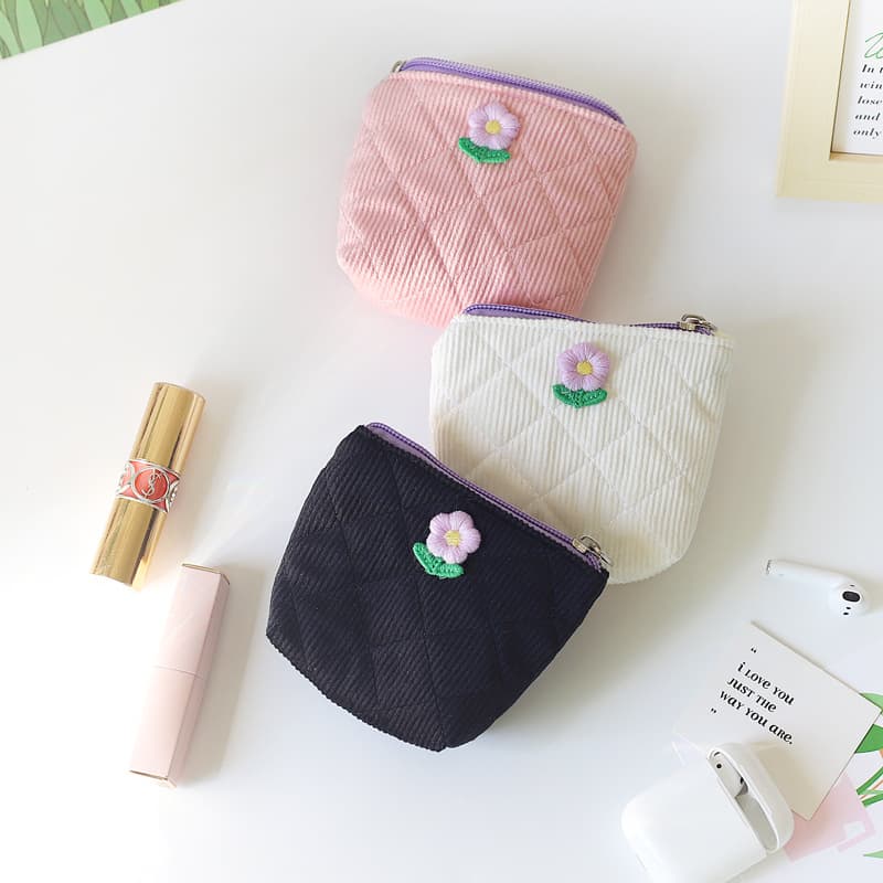 Winter New Corduroy Coin Purse Women's Simple Cute Small Fresh Style Student Small Portable Card Bag Storage Bag