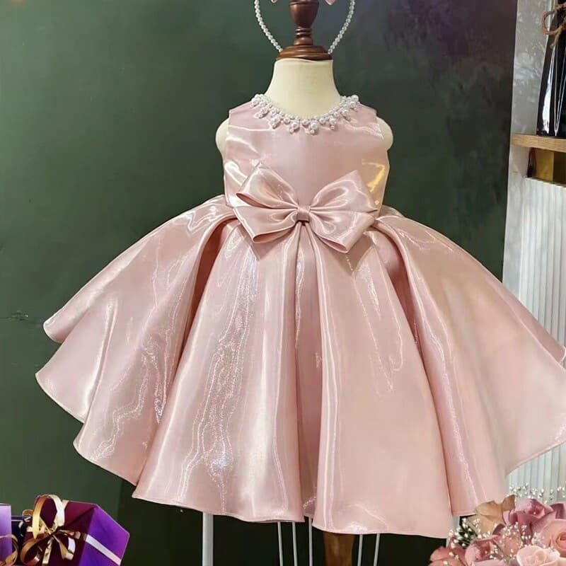 New light luxury baby one-year-old dress female one-year-old flower girl wedding girl birthday princess dress fluffy and stylish