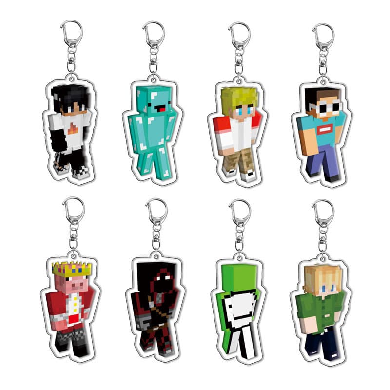 Acrylic Keychain Pendant My World Sandbox Game Toy Collectible in Stock Personalized Gift Cartoon Style Universal Holiday