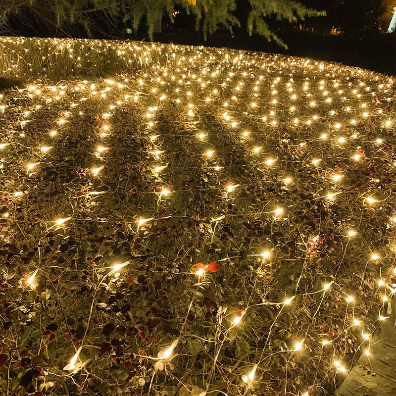 Outdoor lighting LED fishing net string lights courtyard lawn lights star lights starry Christmas decoration small lanterns
