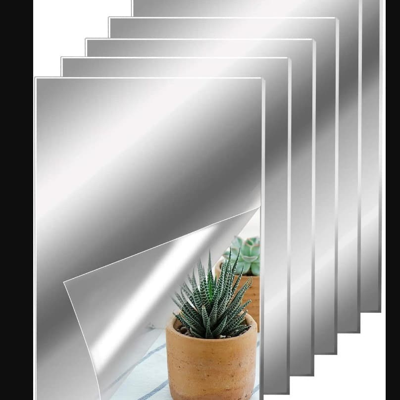 Square Mirror Wall Sticker Acrylic Sticker SM145 Gold Silver Black Mirror Finish Bathroom Decoration Square