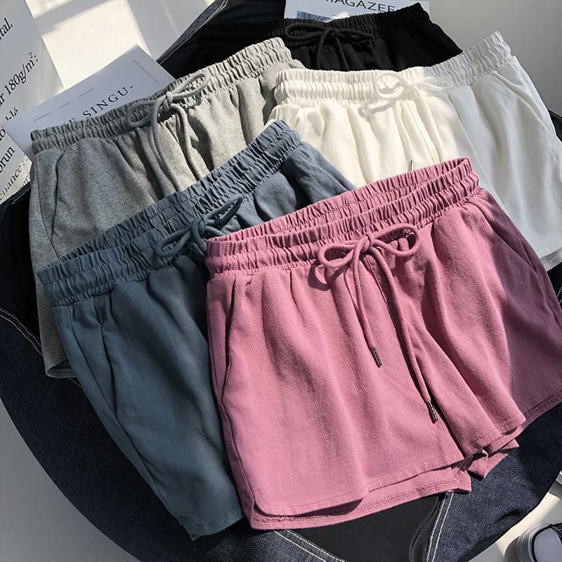 Women's High Waist Elastic Waist Sports Shorts Loose Casual Wear Wide Leg Pants Home Sleep Shorts Summer Leg-Lengthening
