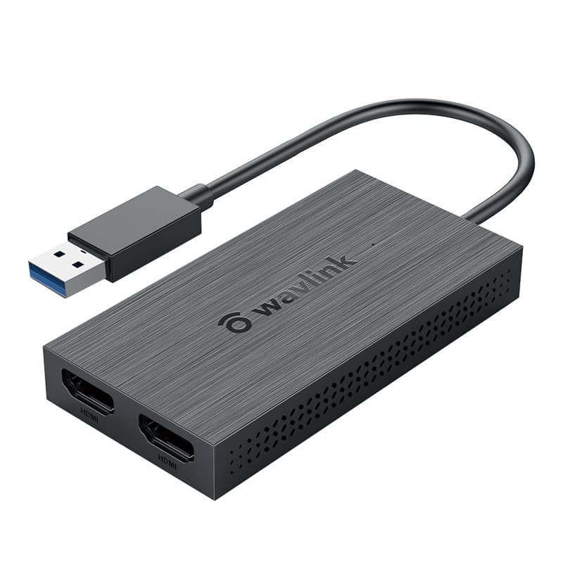 USB 3.0 to Dual HDMI Adapter External Graphics Card Dual HDMI Output Different Screens 4K UGA