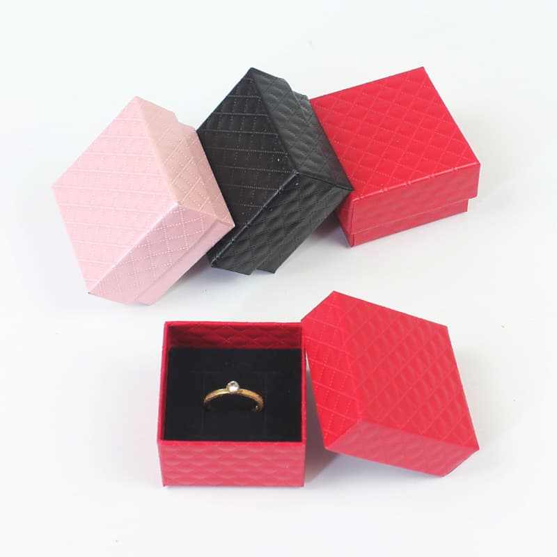 Ring box single pair of three rings ins ring gift small box high-end jewelry jewelry packaging earring box