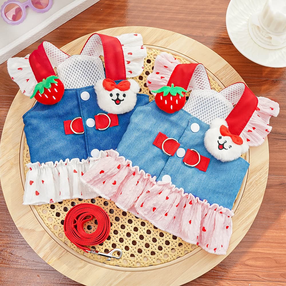 Spring Pet Dress for Small Dogs And Cats Teddy Bichon French Bulldog Corgi Schnauzer Cotton Blend Skirt Universal Style