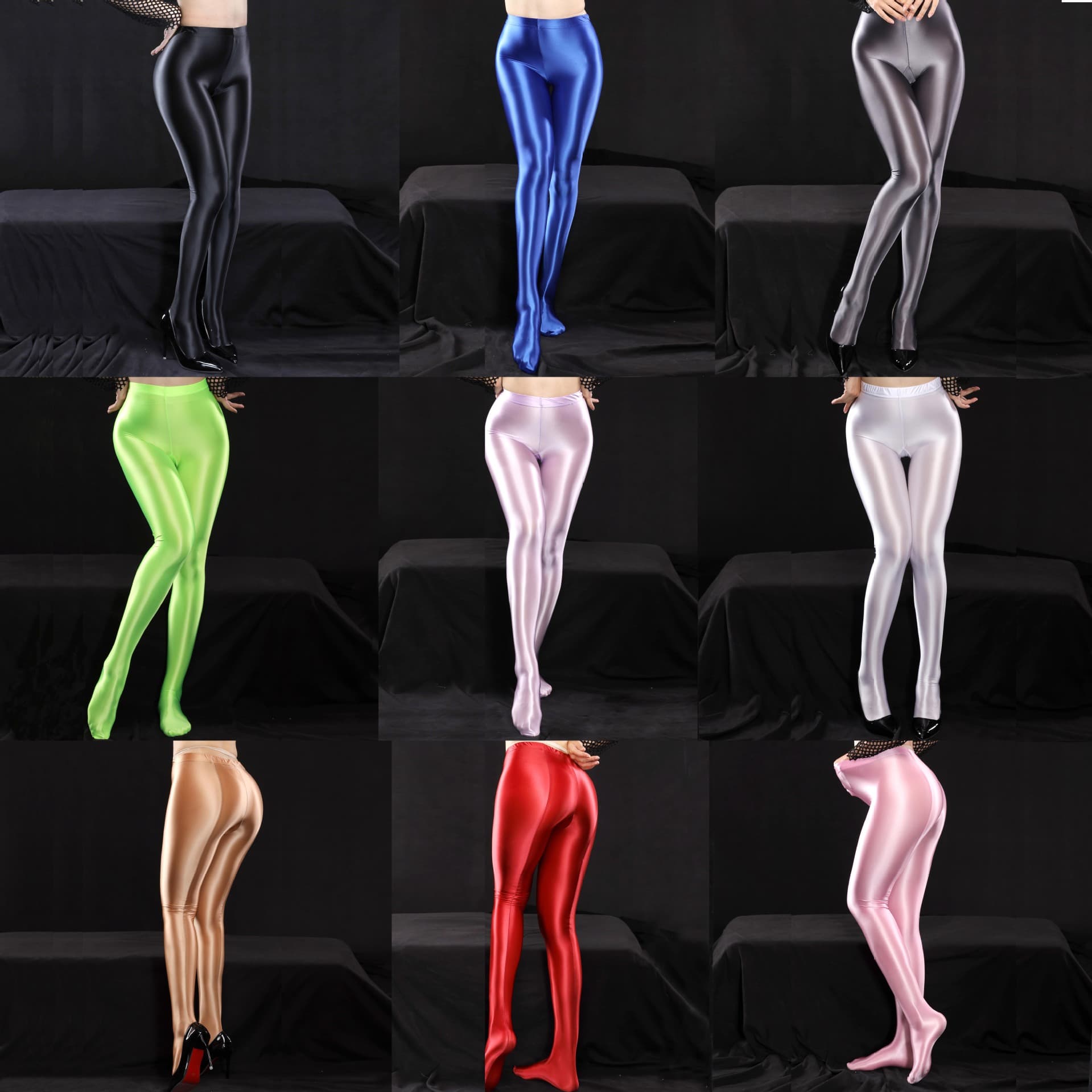 Sexy Shiny Silky Skin-Friendly Footed Tights with High Elasticity for Dance Yoga Pantyhose 1851