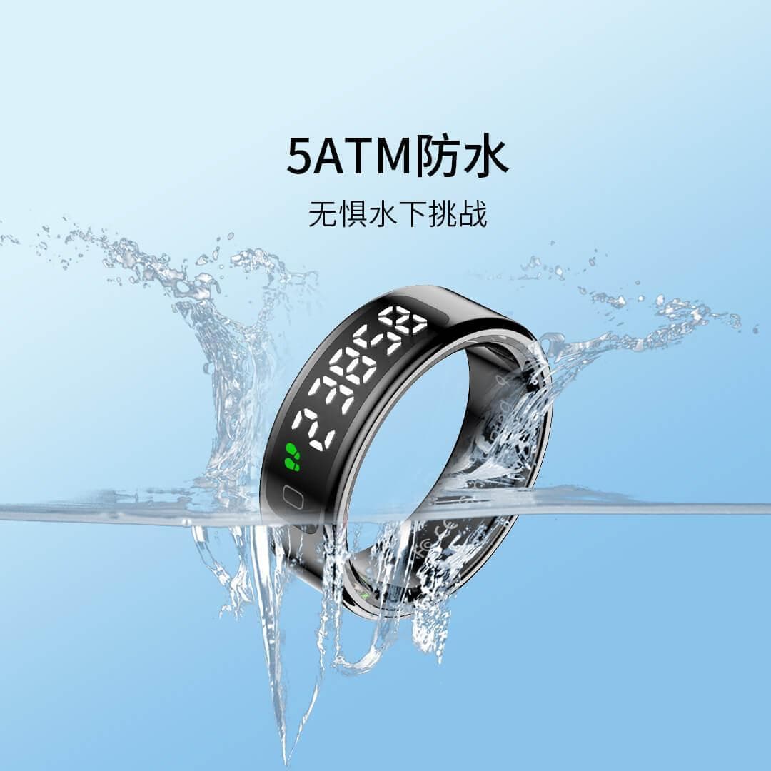 Display smart ring counting remote control photo screen digital display heart rate blood oxygen sleep exercise monitoring smart ring