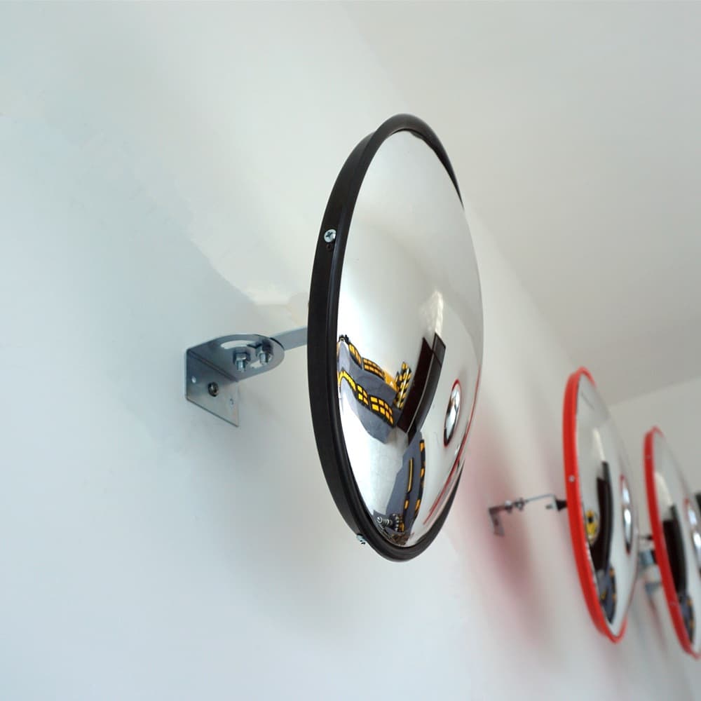 Factory direct supply black 30CM 45CM 60CM 80CM 100CM road corner mirror indoor/outdoor convex mirror