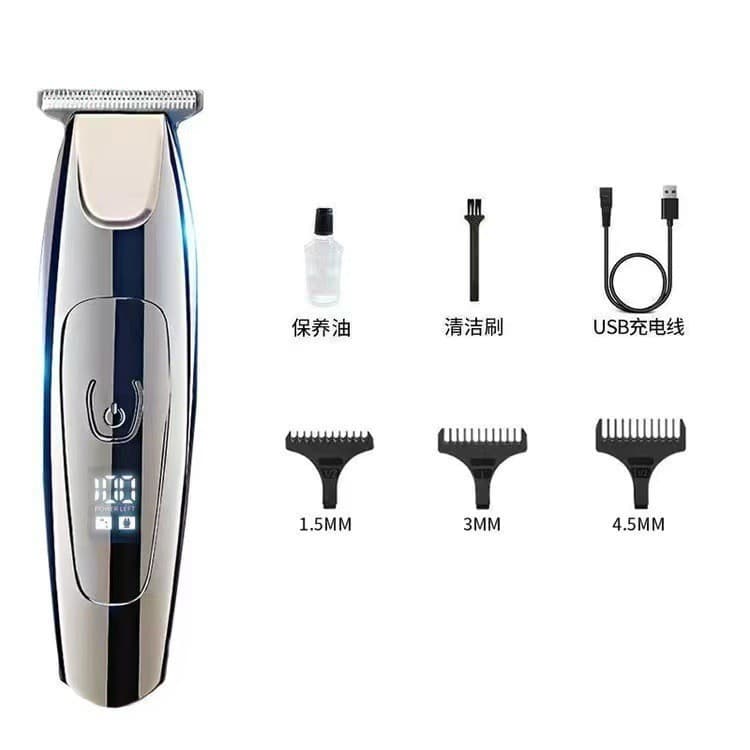 D4 digital display electric hair clipper, special hair clipper for bald head, oil head carving shaver, hair salon universal small clipper