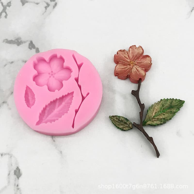Wintersweet Flower Cake Silicone Mold Flower Shape Resin Mold Chocolate Plaster Mold Pastry Tool
