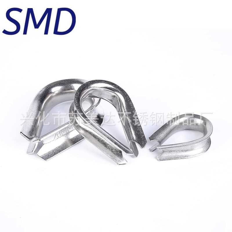 304 Stainless Steel Heart-shaped Ring Flared Thimble Triangular Ring Wire Rope Clamp Accessories Protection Thimble Eyelet