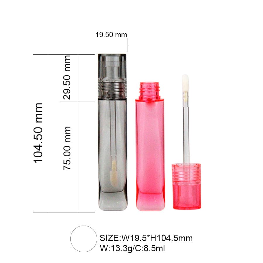 New NYX Blow Bottle Clear Lip Gloss Tube Round Flat Lip Gloss Empty Tube