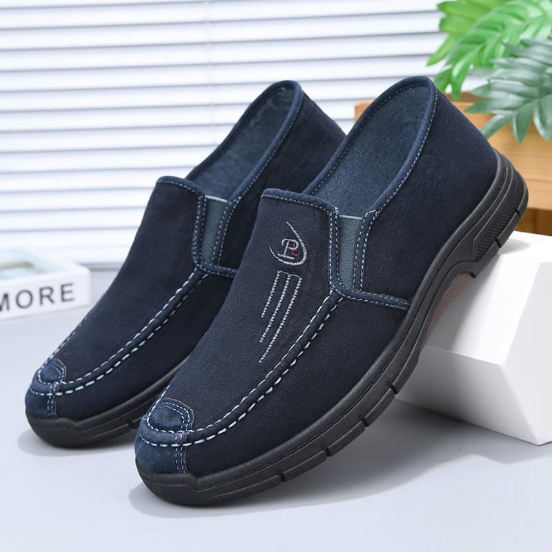 New Old Beijing Cloth Shoes Men Spring/Autumn Canvas Shoes Men Casual Lightweight Board Shoes Anti-Slip Korean Style Men Shoes
