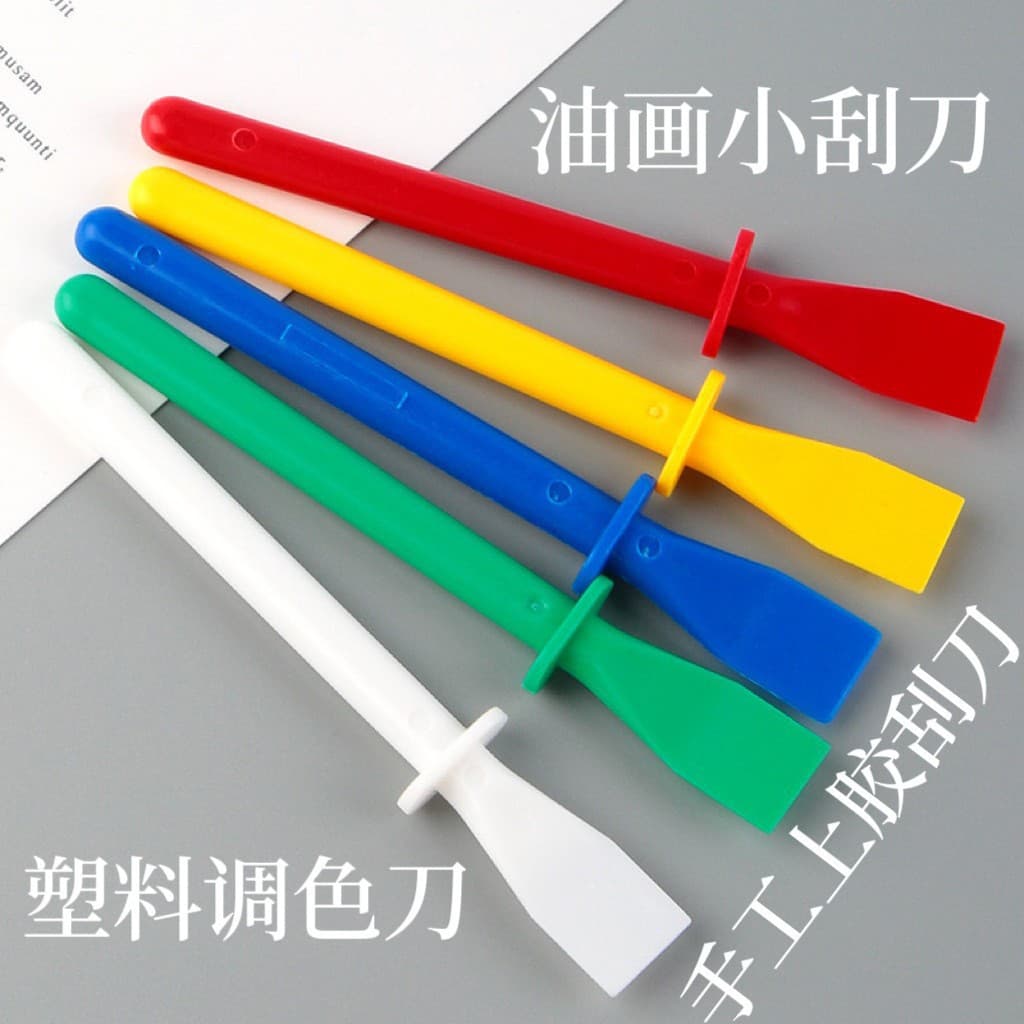 Plastic Palette Knife Super Tough Oil Painting Small Scraper Handmade DIY Leather Elastic Film Applicator Stick
