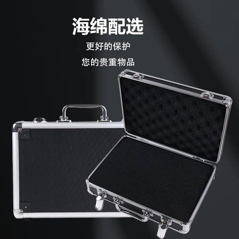 Aluminum Alloy Suitcase, Home Storage Box, Instrument Equipment Case, Hardware Toolbox, Multi-Function Lock Box, Sound Card Case