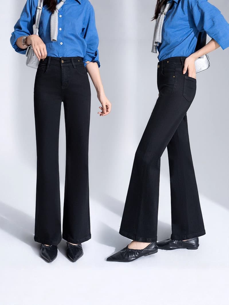 5169 Curve-lifting Hip-lifting Denim Casual Fishtail Pants, 2025 Autumn New Style, Concealing Hips, Three-dimensional Shaping, Slightly Flared Women's Pants