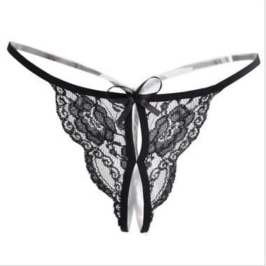 Sexy lace lingerie for women, sexy lace panties, butterfly-shaped open crotch adult thongs.