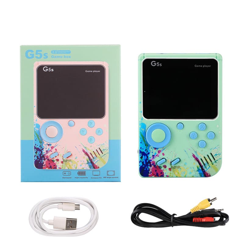 G5s retro nostalgic handheld console 500-in-1 classic game doubles children's handheld game console can be connected to TV