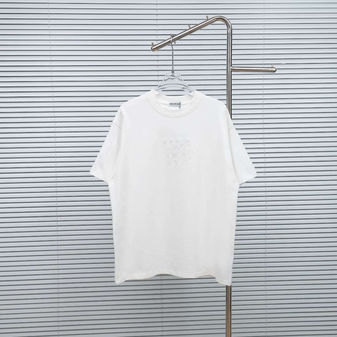 New Cross-Border Paris Ba Collaboration Alexander Patch Embroidery Short-Sleeve Loose Round-Neck American-Style Couple's T-Shirt