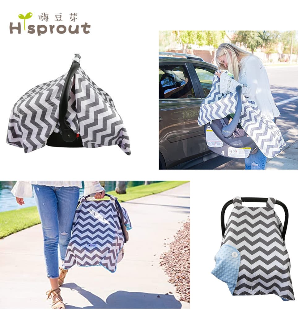 Stroller Double-Layer Bubble Velvet Cotton Sunshade Cover Multifunctional Sunshade Carseat Canopy