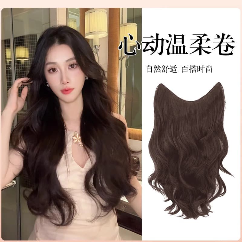 Chidori Hair Topper for Women Long Hair Invisible Seamless V-Shape Realistic Hair Volume Booster Layered Extension