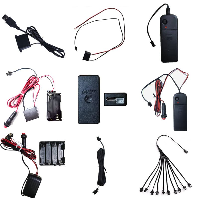 Factory Direct Neon Light DIY Glowing Wire Accessories, Battery Box, Glowing Wire Charging Driver, No Noise