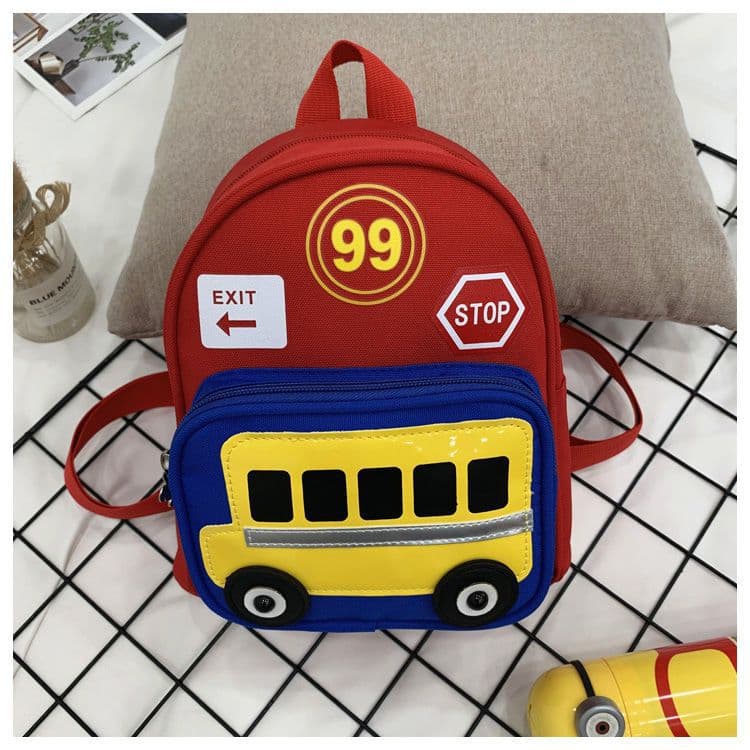 New Korean style children's car backpack, cute little schoolbag for kindergarten boys and girls, travel snack bag