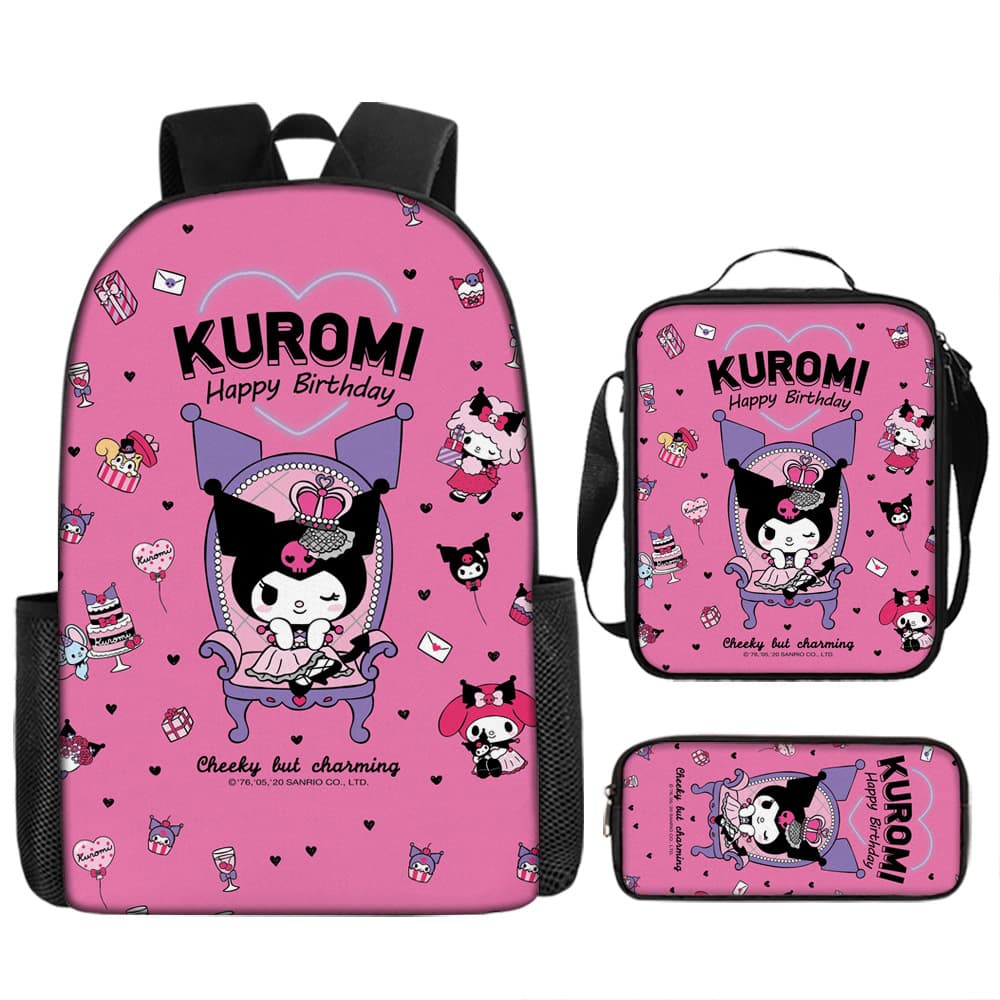 Large Capacity Casual Lightweight Backpack For Primary Middle School Students Cartoon Single Shoulder Bag Pencil Case Pencil Bag