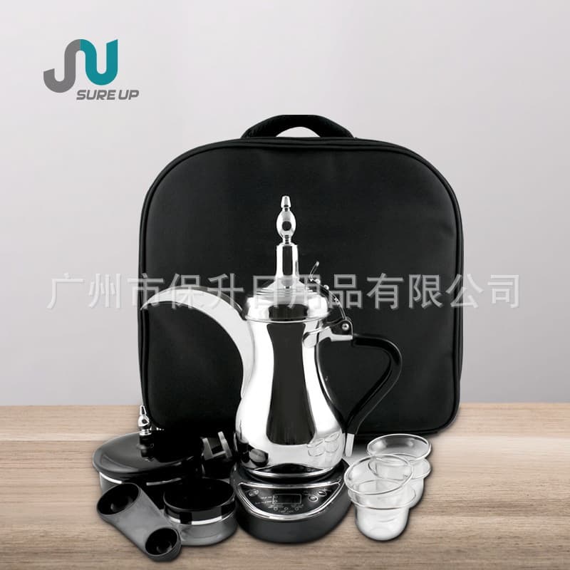 Arabic Style Stainless Steel Electric Dallah Set Luxury High-Top Long-Spout Dallah Pot Travel Portable Coffee Pot