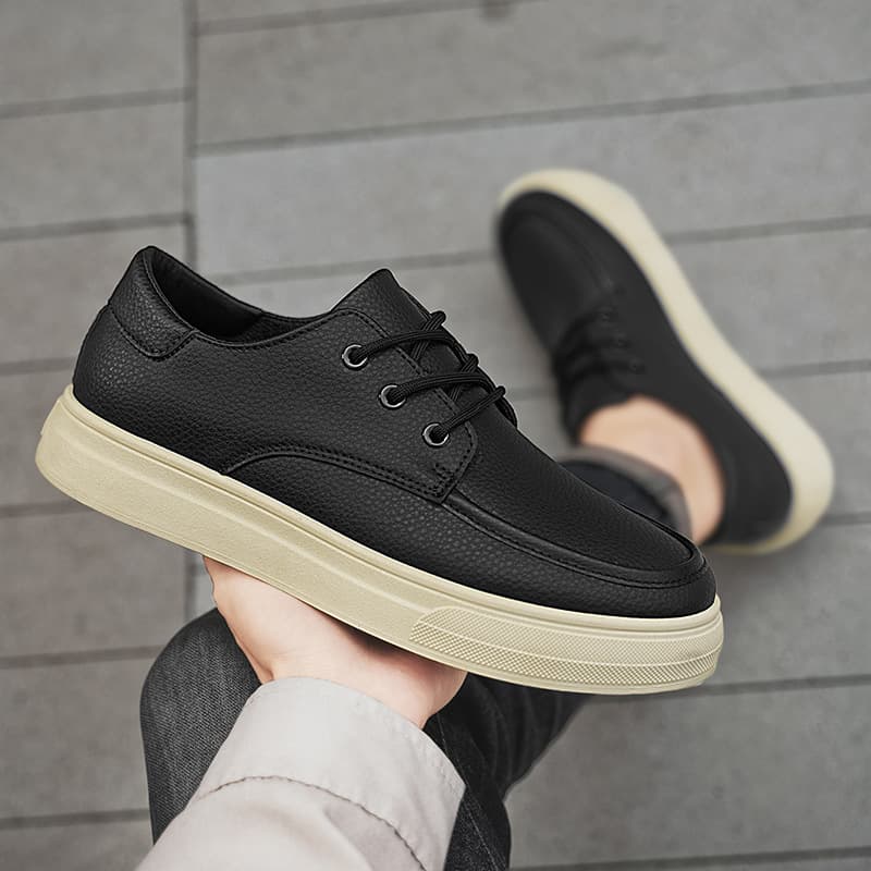 Men's Trendy Loafers Breathable Skate Shoes Four-Season Casual Shoes Fashion Leather Shoes Men Original Business Work Shoes