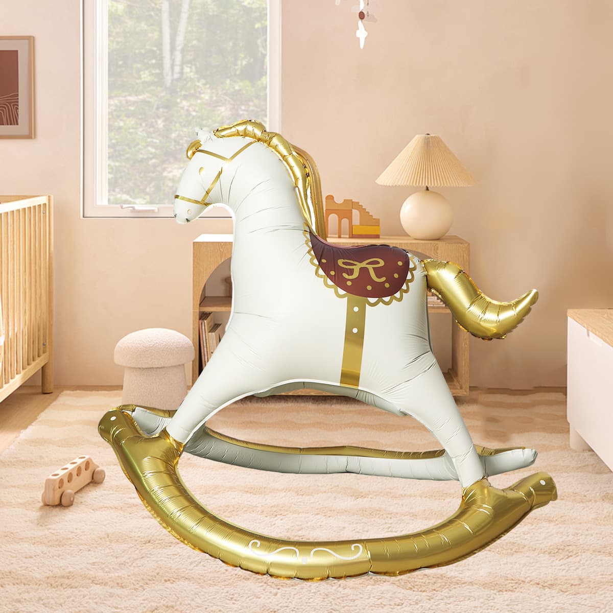 Matte Aluminum Foil Balloons Unicorn Party Supplies Standing Carousel Balloons Birthday Decorations Cross-Border Wholesale