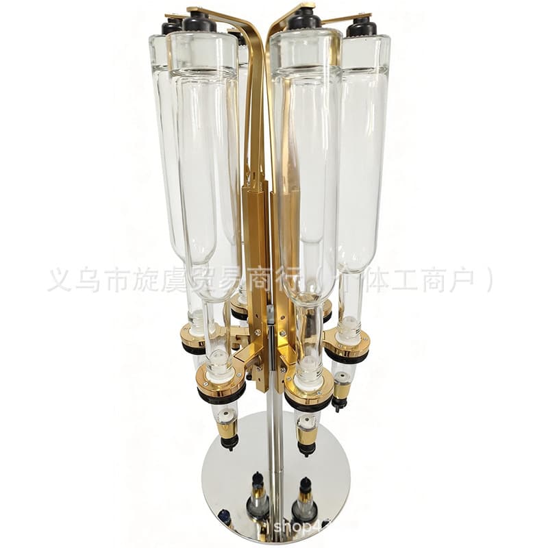 Gold Perfume Dispenser 6-Head Adjustable Rotating Desktop Perfume Liquid Holder In Stock