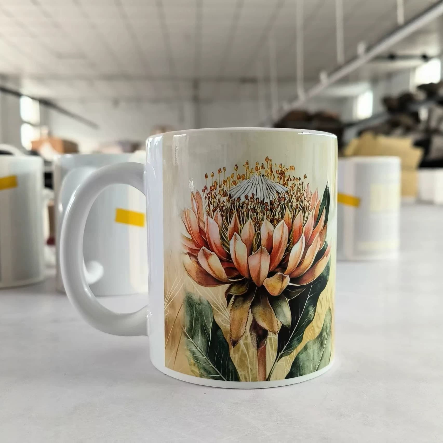 Manufacturer wholesale customized ceramic white cup production photo pattern color changing cup fixed color picture LOGO dropshipping mug